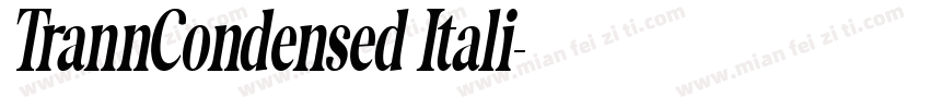TrannCondensed Itali字体转换